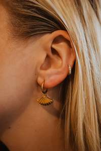Earrings: Fan Hoop Earrings