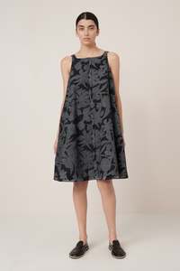 Dresses: Kowtow - Swing Dress - Etched Denim