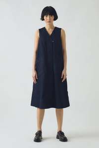 Dresses: Toast - A Line Denim Tunic Dress - Indigo