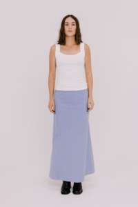 Annie - River Bias Skirt - Blue Stripe