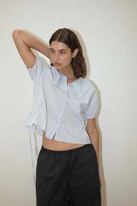 Deiji Studios - Double Collar Shirt - Mineral Stripe