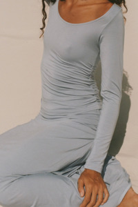 Dominique Healy: Dominique Healy - Lila Longsleeve Tee - Powder Blue