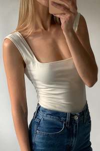 Dominique Healy: Dominique Healy - Naia Tank - Ivory