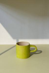 Slab Ceramics: Slab Ceramics - Espresso Brewtalist Cup - Chartreuse