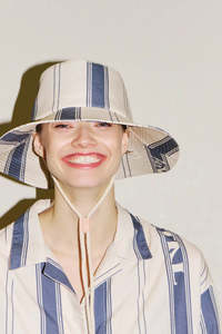 Hats: Kloke - Aer Vital Bucket Hat - Blue Ecru