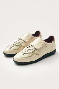 Footwear: Alohas - Club Onix Cream Leather Sneakers