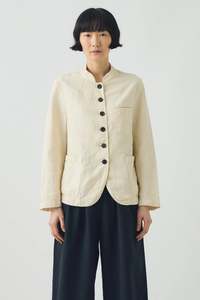 Toast - Garment Dyed Cotton Linen Neat Jacket - Parchment