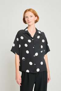 Twenty Seven Names - Perfect Circle Shirt - Black Polka dot