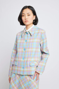 LAST ONE | Twenty-Seven Names - Perpetual Motion Jacket - Pastel Check