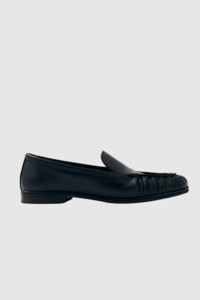 Alohas: Alohas - Marty Black Leather Loafers