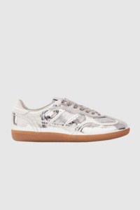 Alohas - Tb.490 Rife Shimmer Silver Cream Leather Sneakers