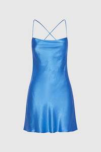 LAST ONE | Third Form - Crush Bias Cowl Mini Slip - Aegean