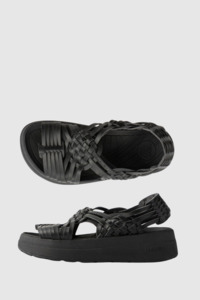 Malibu Sandals: Malibu Sandals - Canyon Platform Vegan Leather - Black