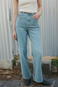The Outland Ellie Denim Edit: Outland Denim - Ellie High Wide Leg Jean - Ezra Blue