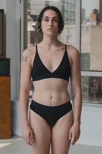 Baserange: Baserange - Triangle Bra - Black