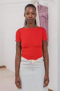 Baserange - Vein Tee Shirt - My Red/Brown