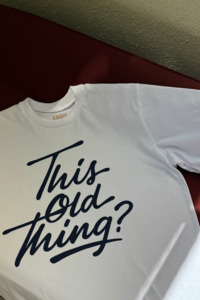 Annie: Annie - This Old Thing Tee - White & Navy