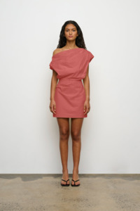 LAST ONE | One of Others - Pallas Mini Dress - Washed Red