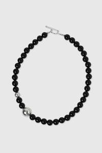 RBCCA KSTR - Dylan Necklace Red Jasper - Black/Silver