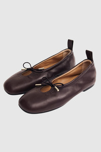 Alohas - Rosalind Leather Ballet Flats - Brown