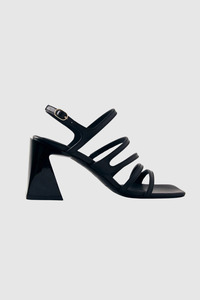 Footwear: Alohas - Aubrey Leather Sandals - Black