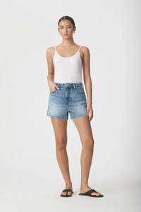 Outland Denim: Outland Denim - Annie High Relaxed Short - Aerobat