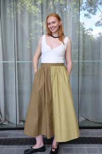 Annie - Rue Skirt - Moss/Citrus