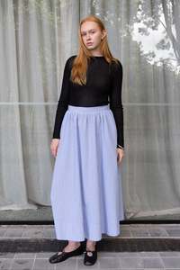 Annie - Rue Skirt - Pale Blue Stripe