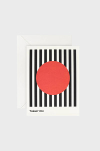 Father Rabbit Stationery: Lettuce - Thank you Black Stripe Card