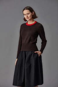 Standard Issue - Merino Adore Jumper - Umber/Ribbon