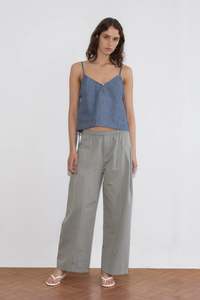 Deiji Studios - V Neck Cami - Azure Stripe