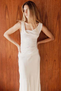 Dominique Healy - Nevermind Singlet - White