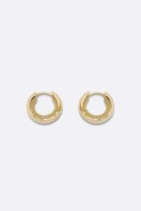 Nina Gordon - Low Beam Hoops Small - Gold