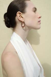 Earrings: Nina Gordon - Flat Hoops - Silver