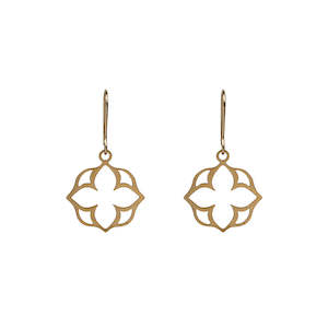 Rosette Earrings in Gold