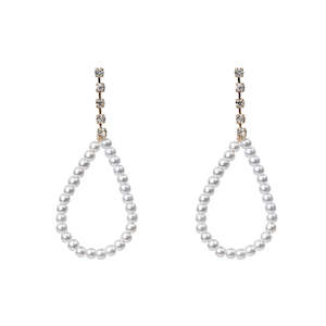 Metallic Earrings: Jewelled Tear Drop Earrings