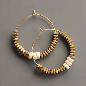 Layer With Luxury: David Aubrey Brass Hoop Earrings