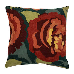 Cushion Covers: Floral Cushion Cover in Rata