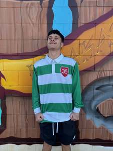 35 RUGBY JERSEY GREEN/WHITE TOKOMARU BAY