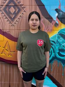 Adult Clothing: 35 T-SHIRT ARMY GREEN TOKOMARU BAY