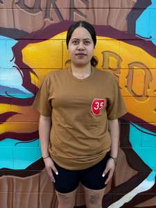 Adult Clothing: 35 T-SHIRT BROWN TOKOMARU BAY
