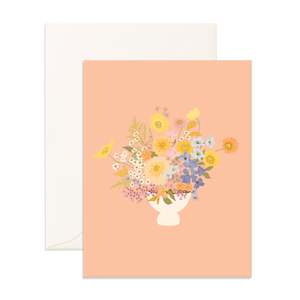 Spring Bouquet Peach Greeting Card - PRE-ORDER (ARRIVING FEBRUARY)