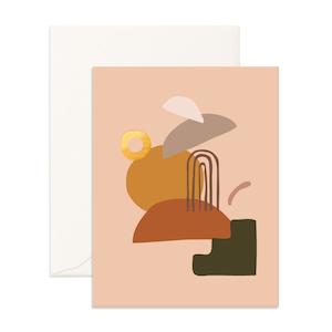 Blank Cards: Caramel Composition Greeting Card