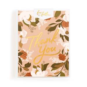 Teacher Cards: Thank You Rose Magnolias Greeting Card Boxed Set