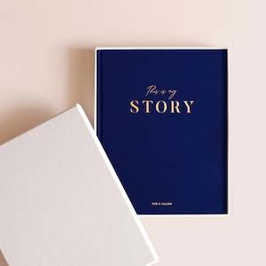 This Is My Story Memoir Journal Navy Boxed