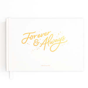 Forever & Always Prompted Wedding Guest Book