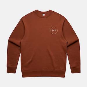 F&F Aesthetic Club 'Form Over Function' Crew - Rust - Unisex