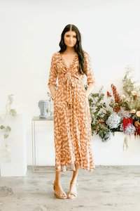 Arcadia Bonnie Peach Maxi Dress