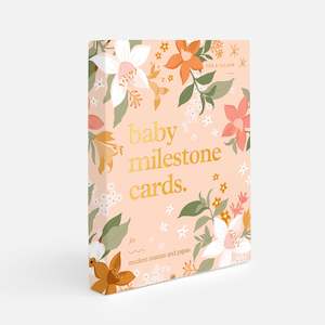 Baby Milestone Cards: Baby Milestone Cards Floral - OUT OF STOCK