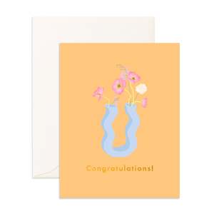 Housewarming: Congratulations Wiggle Vase Greeting Card